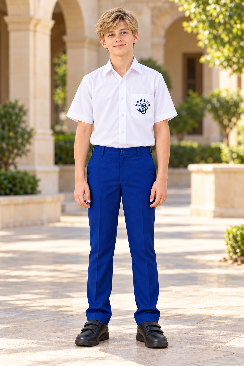 AI-generated uniform illustration for Dastur Boys High School