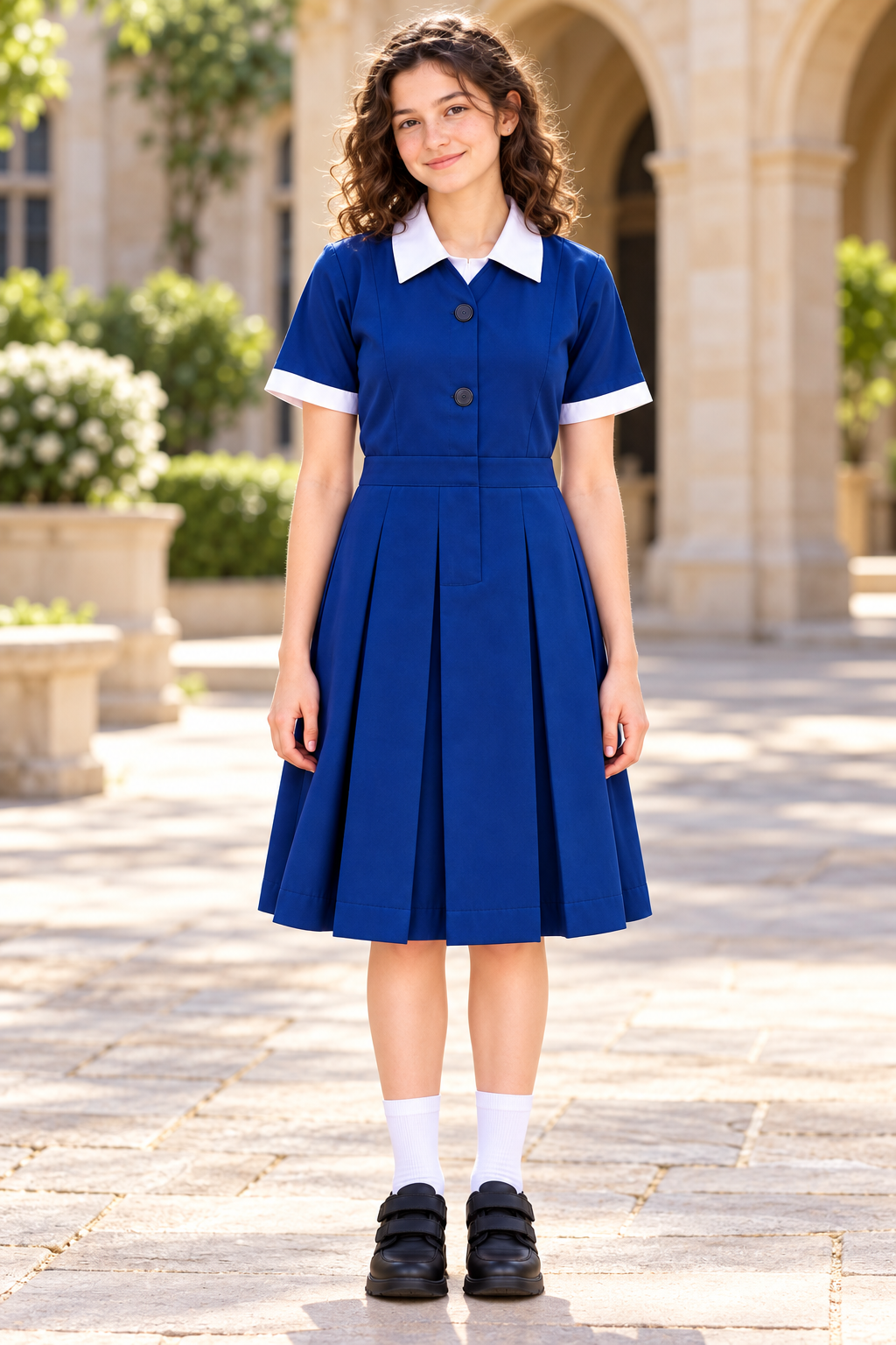 AI-generated uniform illustration for Dastur Girls High School
