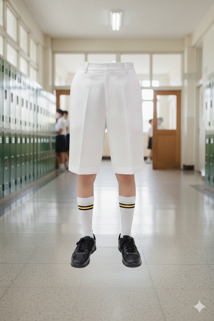 Bishop's White Half Pant