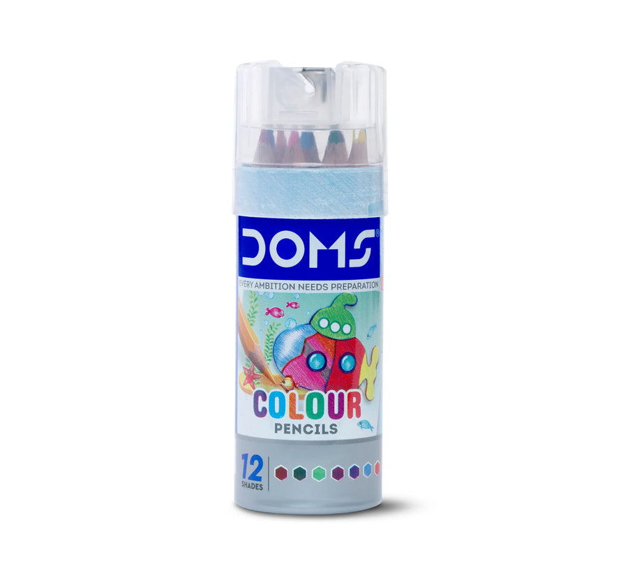 DOMS Colour Pencils, 12 Shades, 85 mm