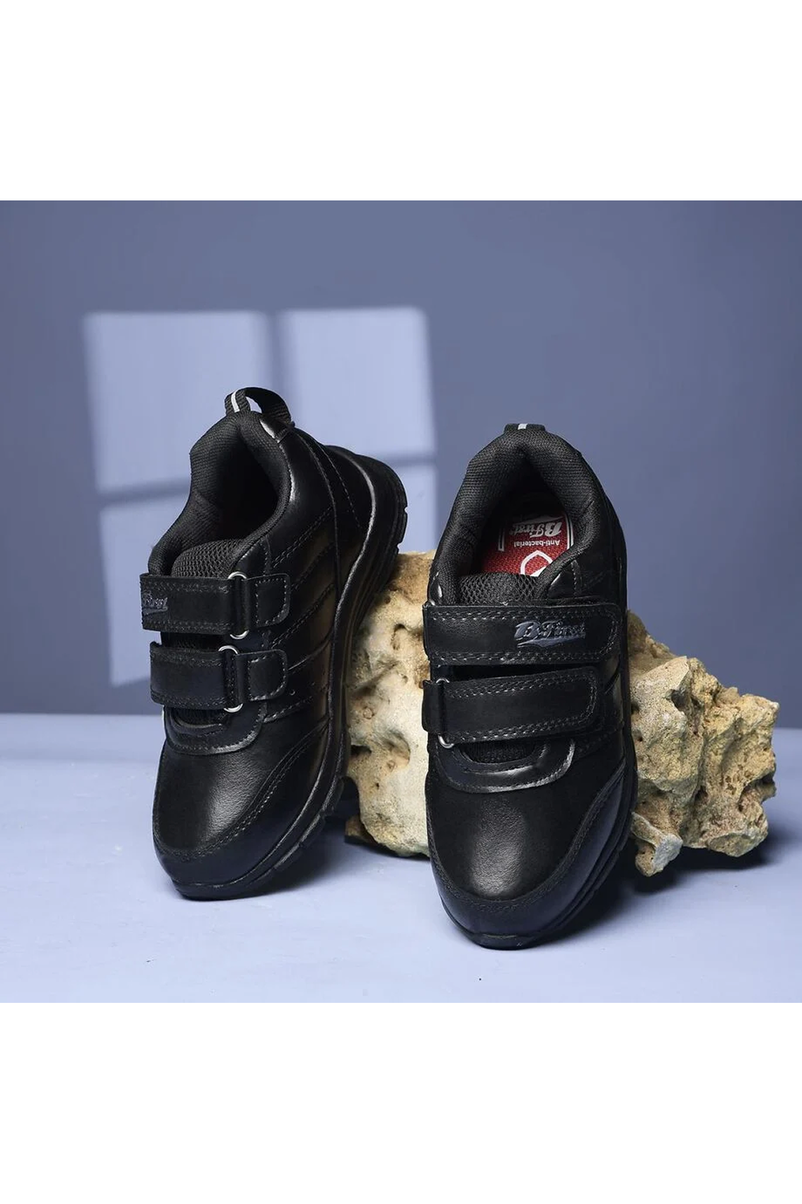 B First Velcro Black Shoes