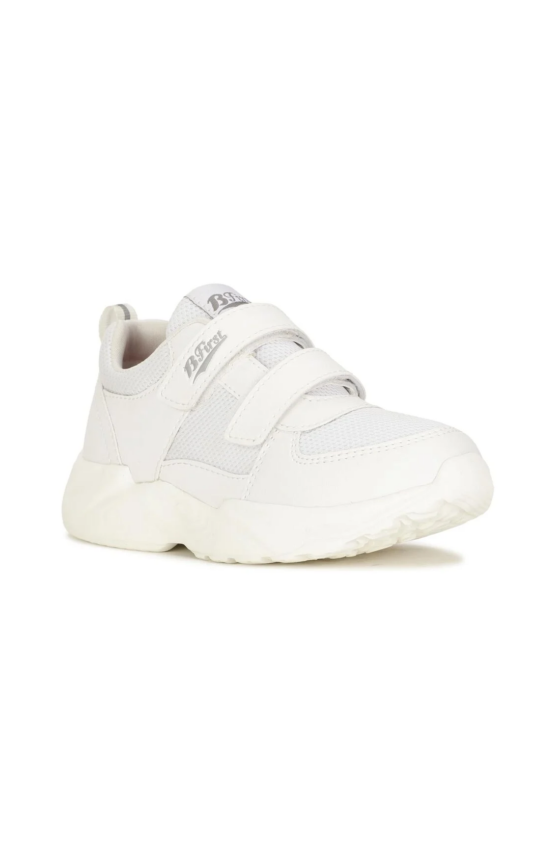 B First Velcro White Shoes