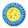 DOMS E-Racer eraser, blue and yellow, without outer wrapper — AI-enhanced product image