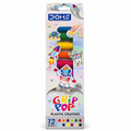 DOMS Grip Pop Plastic Crayons, 12 Shades — AI-cleaned product photograph