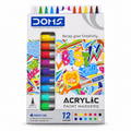 DOMS Acrylic Paint Markers, 12 Shades — AI-cleaned product photograph