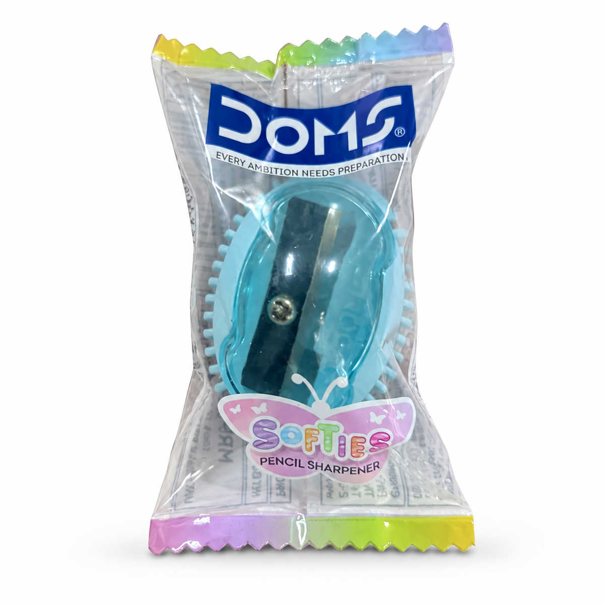 DOMS Softies Pencil Sharpener — Pale Blue — AI-cleaned product photograph