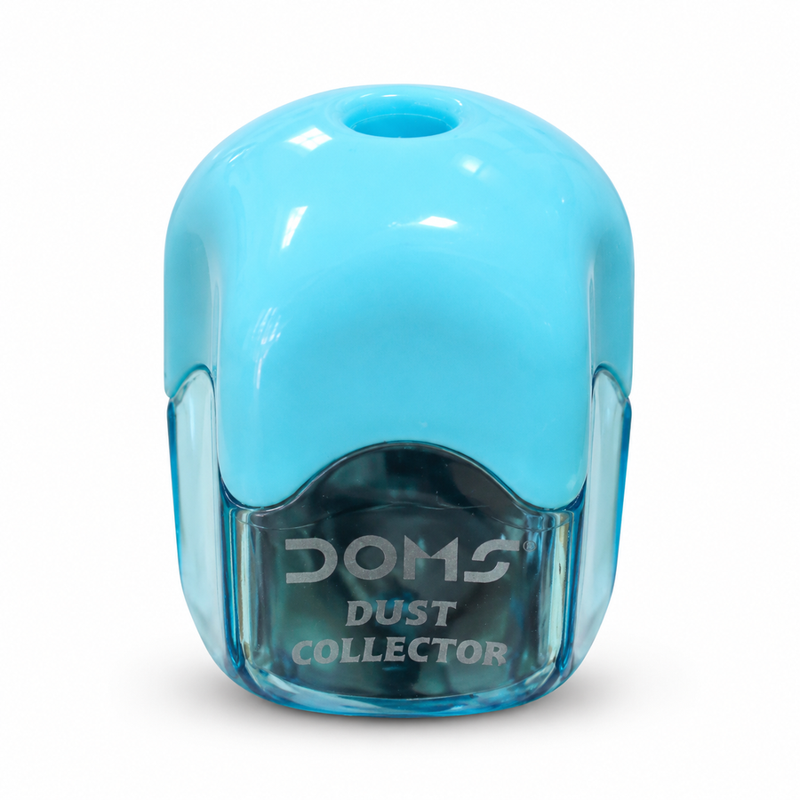 DOMS Dust Collector Pencil Sharpener — Light Blue