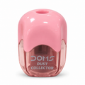 DOMS Dust Collector sharpener — pale pink and plum, one unboxed unit with integral shavings collector