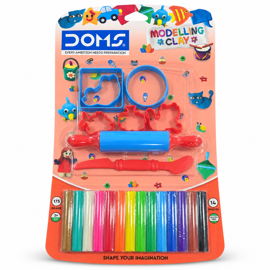 DOMS Modelling Clay, 175 g, 14 Shades