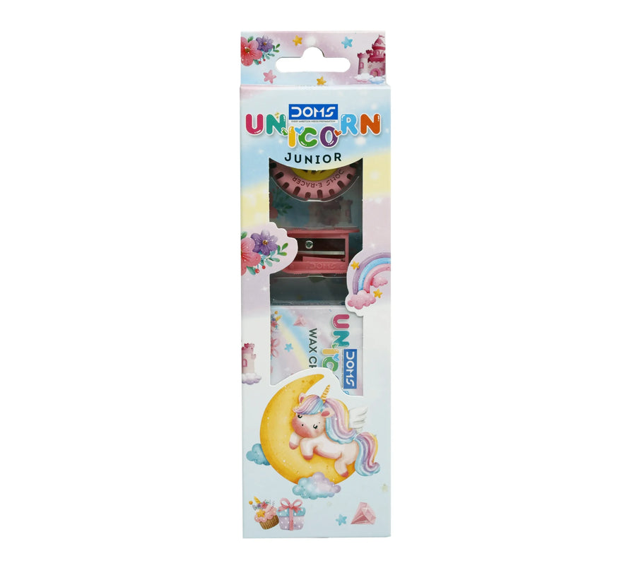 DOMS Unicorn Junior Stationery Kit — Pink Accessories