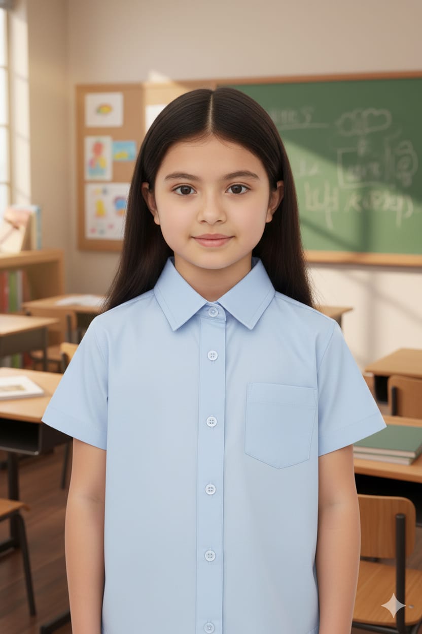 Bishop's Girls Shirt Blue