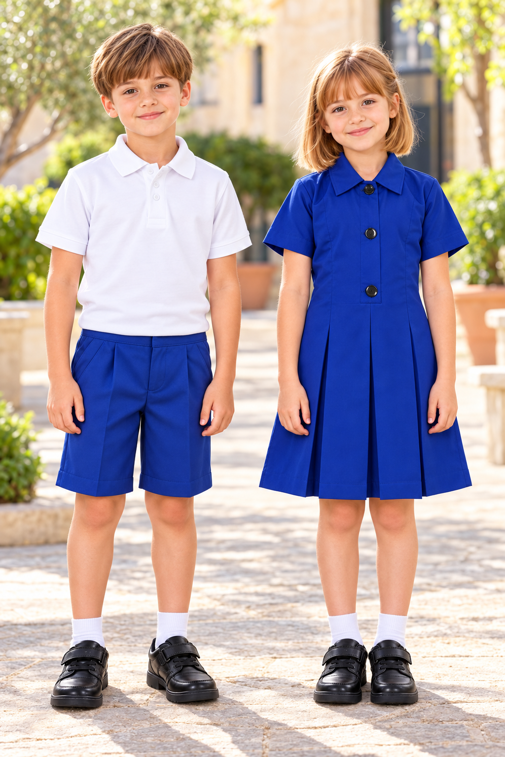 AI-generated uniform illustration for Dastur Primary School